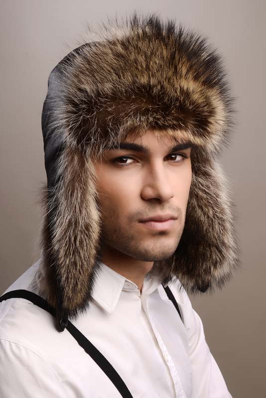 Brown mens fur hat 508 1