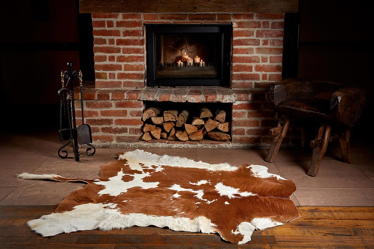Cow fur pelt 999 brown 1