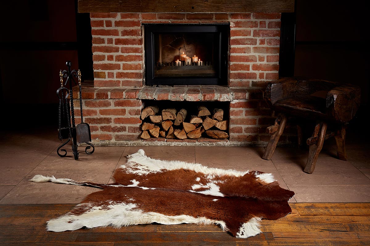 Cow fur pelt 999 brown 2