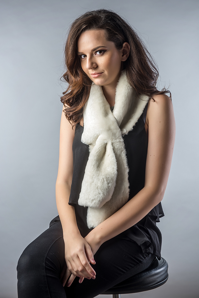 Fur Neckcloth 961 Light Brown