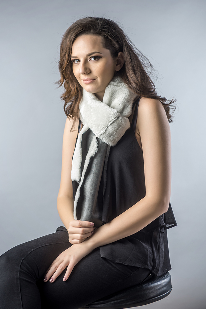 Fur Neckcloth 962 Grey