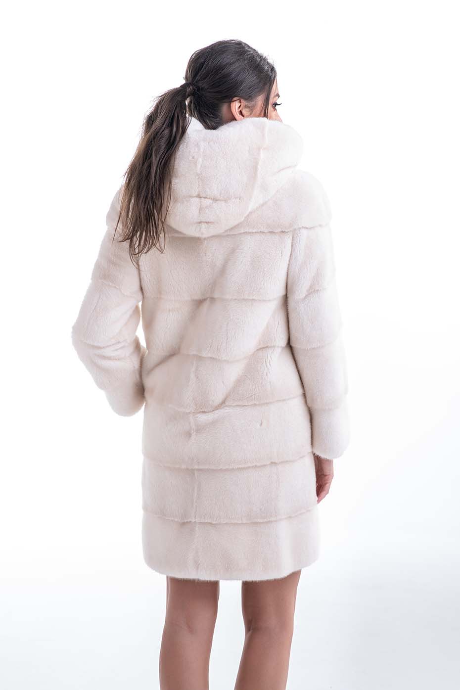 Fur coat HM021 ivory 2