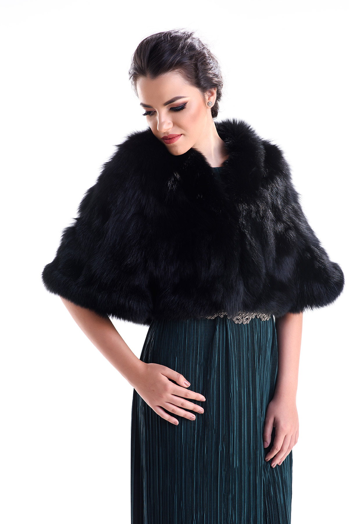 Fur collar 613 black 2