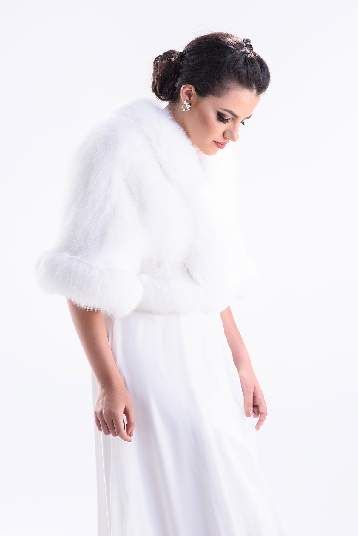 Fur collar 613 white 3