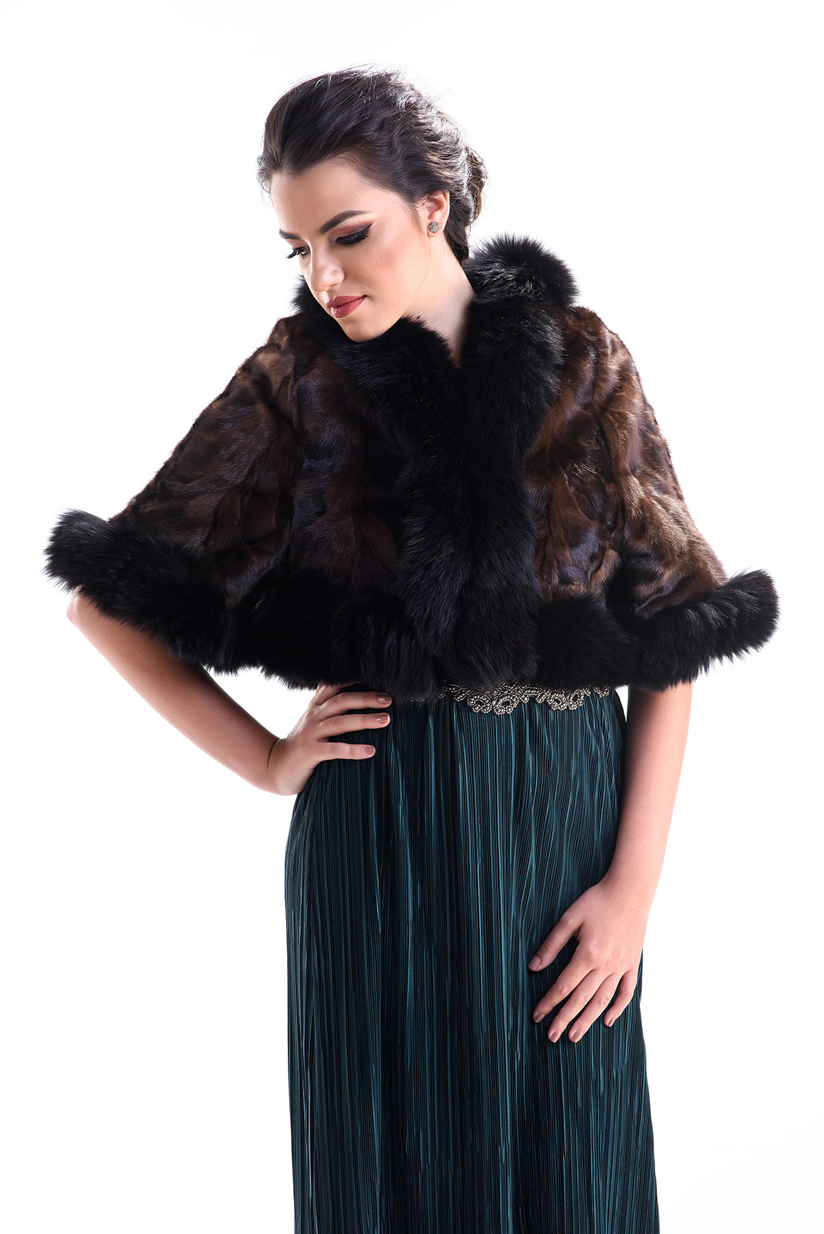 Fur collar 615 brown 1