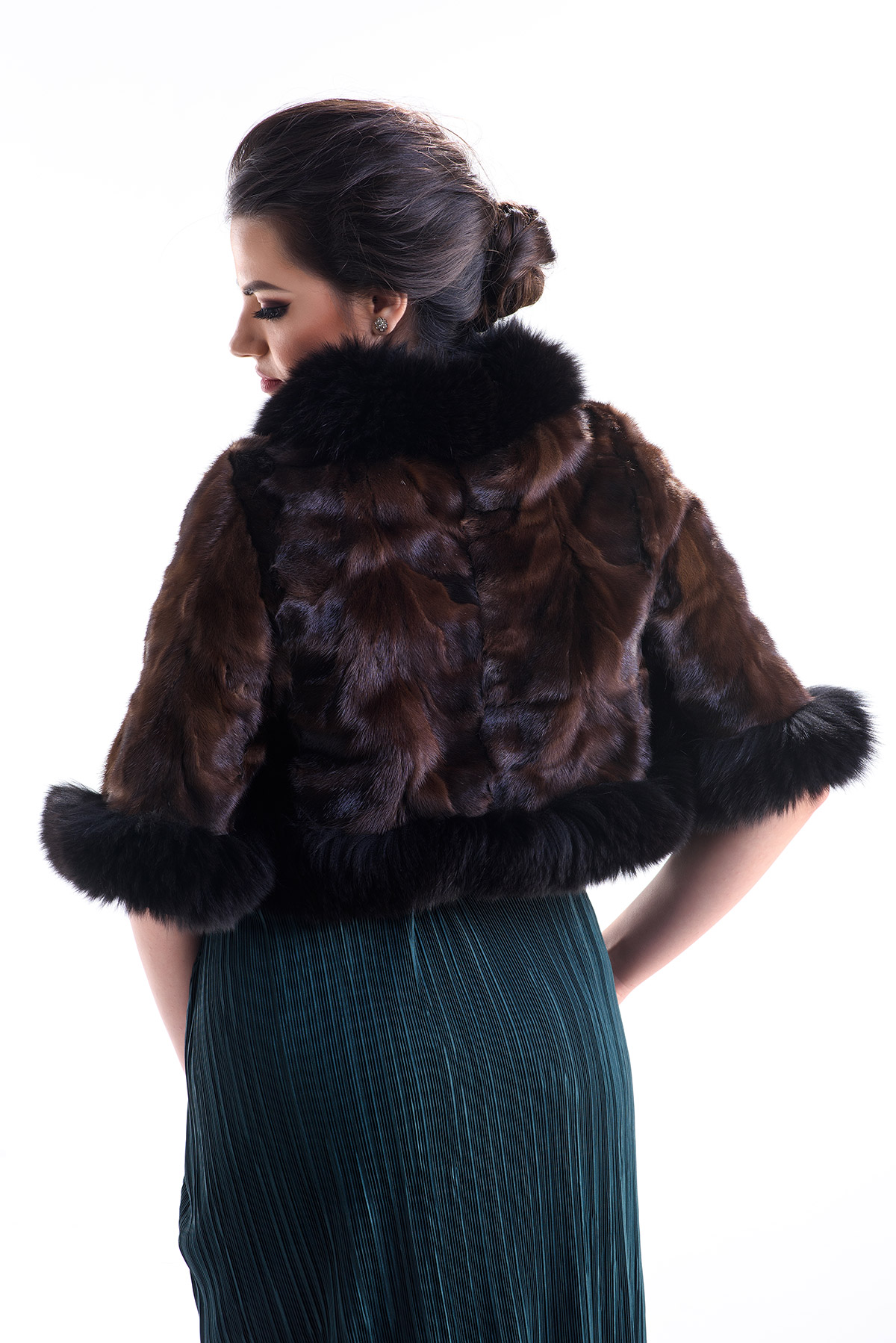 Fur collar 615 brown 2