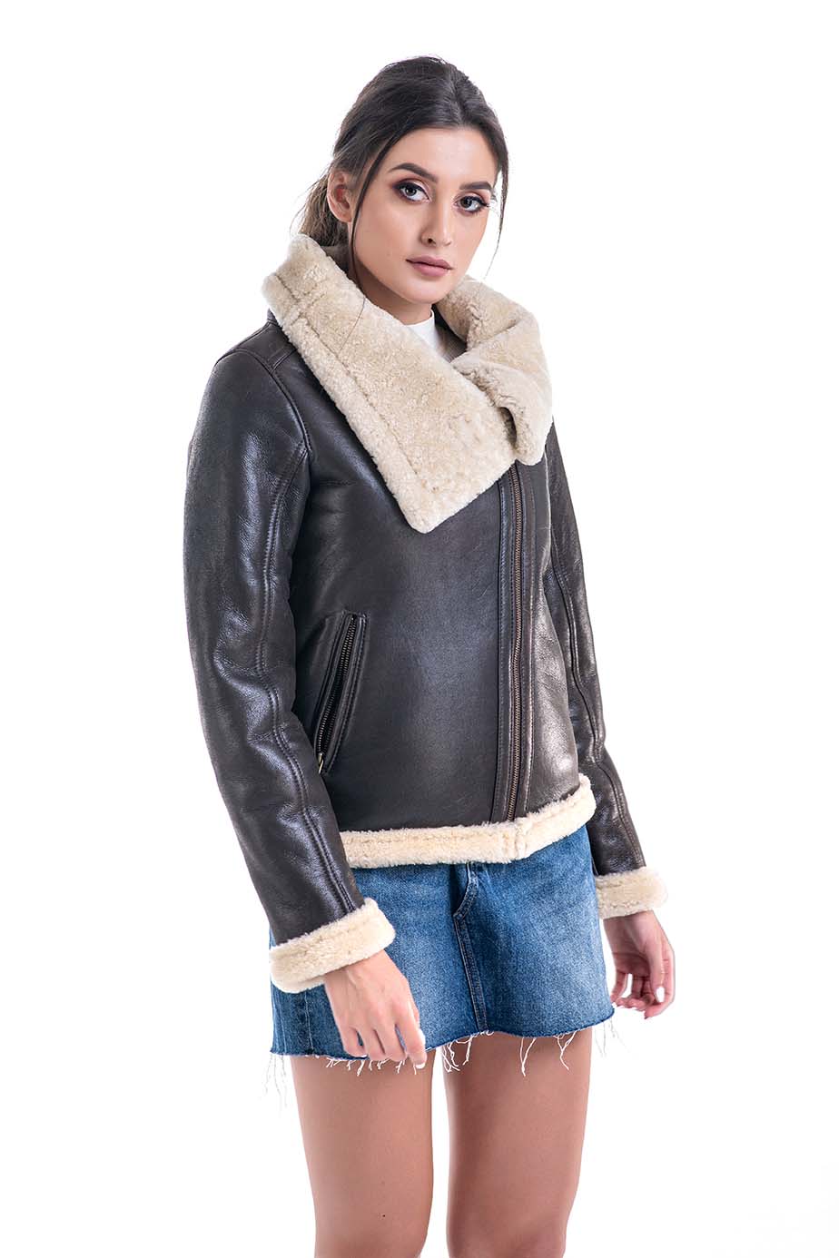 Fur jacket 2013 brown 1