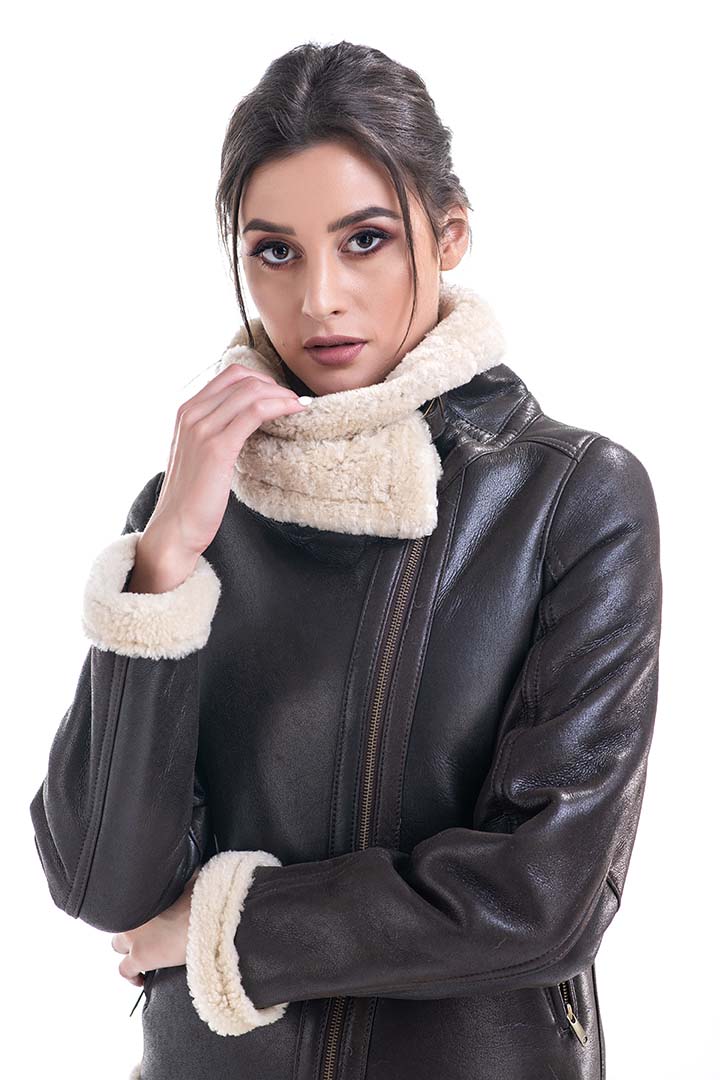 Fur jacket 2013 brown 3