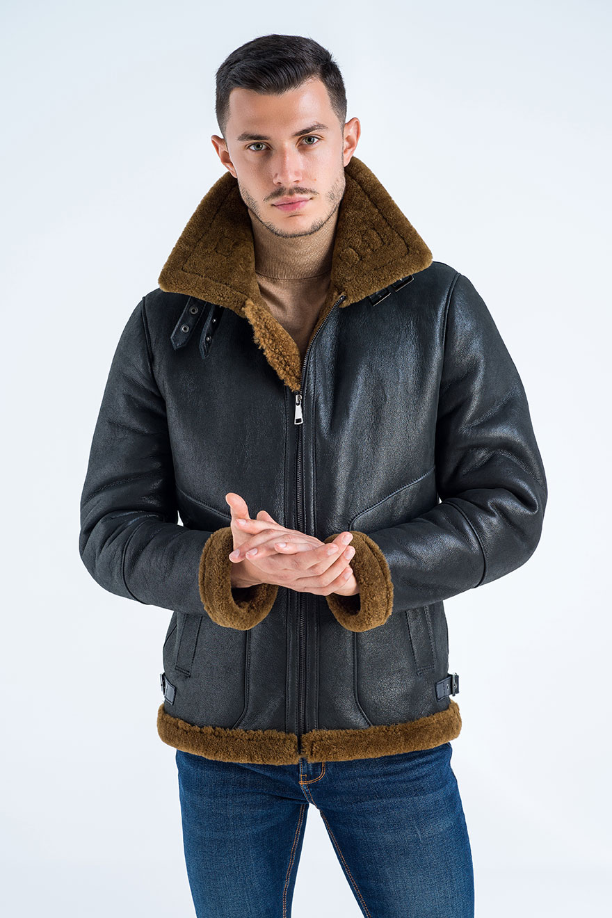Fur jacket 367 black 1