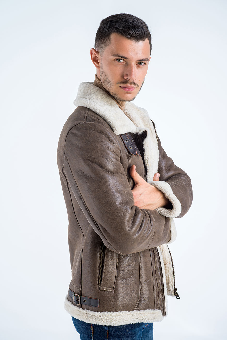 Fur jacket 367 taupe 3