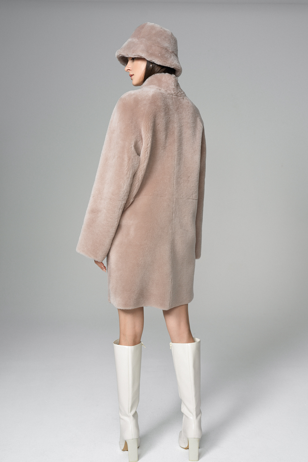 Fur overcoat 2072 pink 2