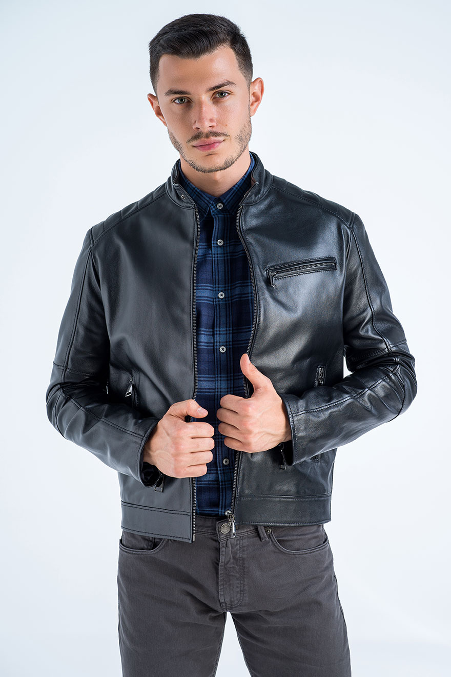 Leather jacket 3013 black 1
