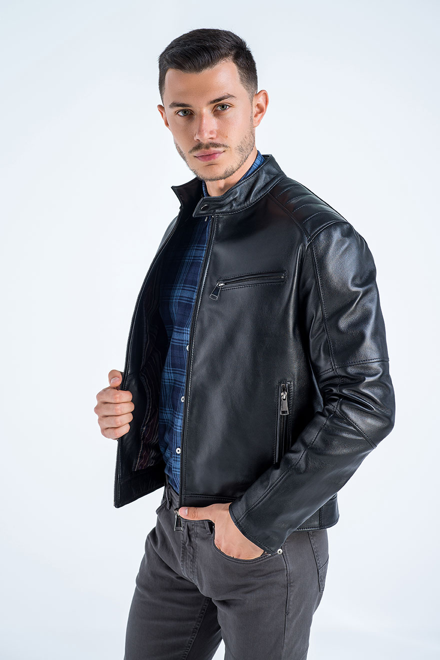 Leather jacket 3013 black 2
