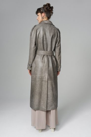 Oversized genuine leather trench 1040 pre order 2