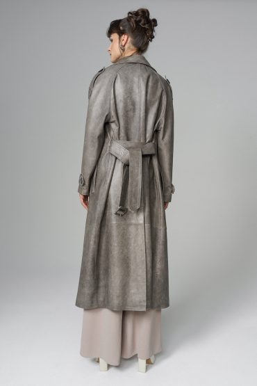 Oversized genuine leather trench 1040 pre order 3