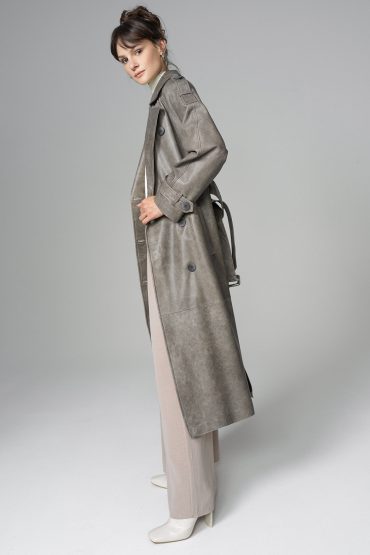 Oversized genuine leather trench 1040 pre order 4