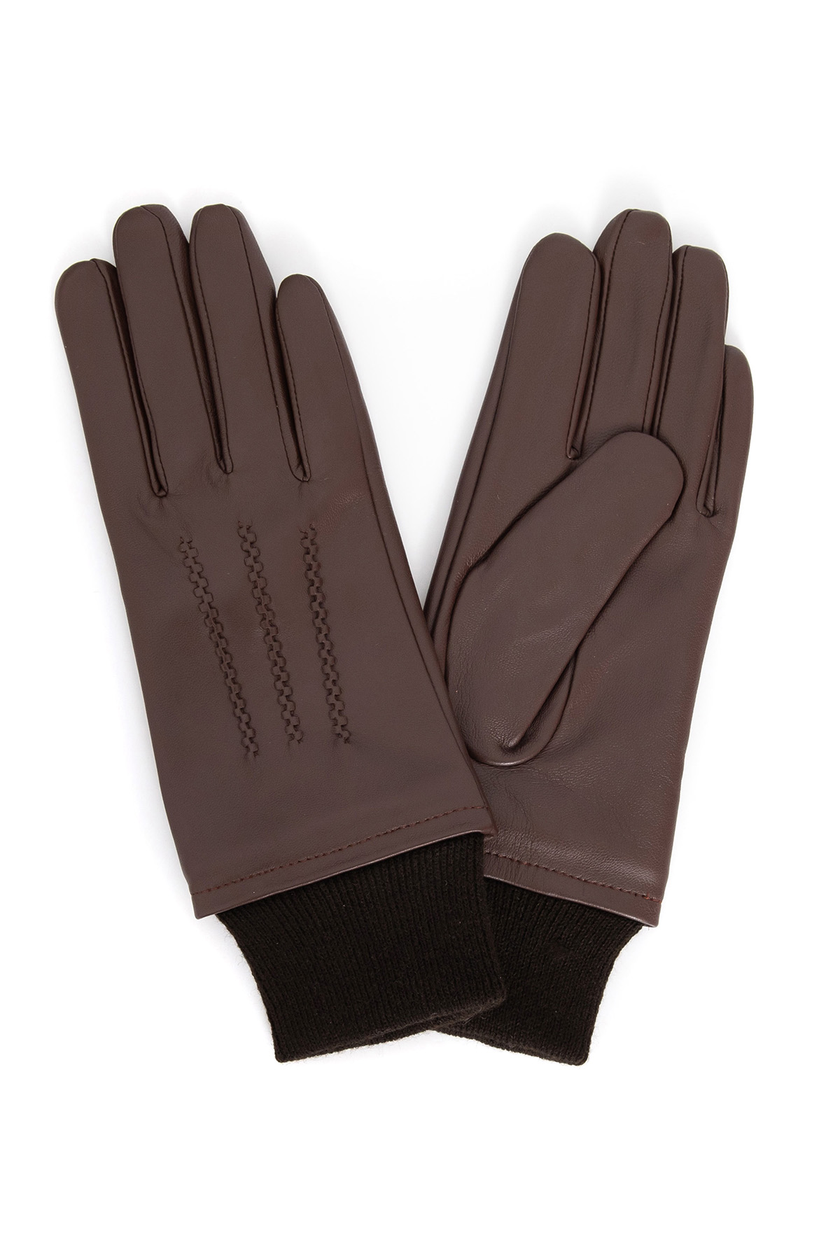 Ovine leather gloves for women M116 brown 2