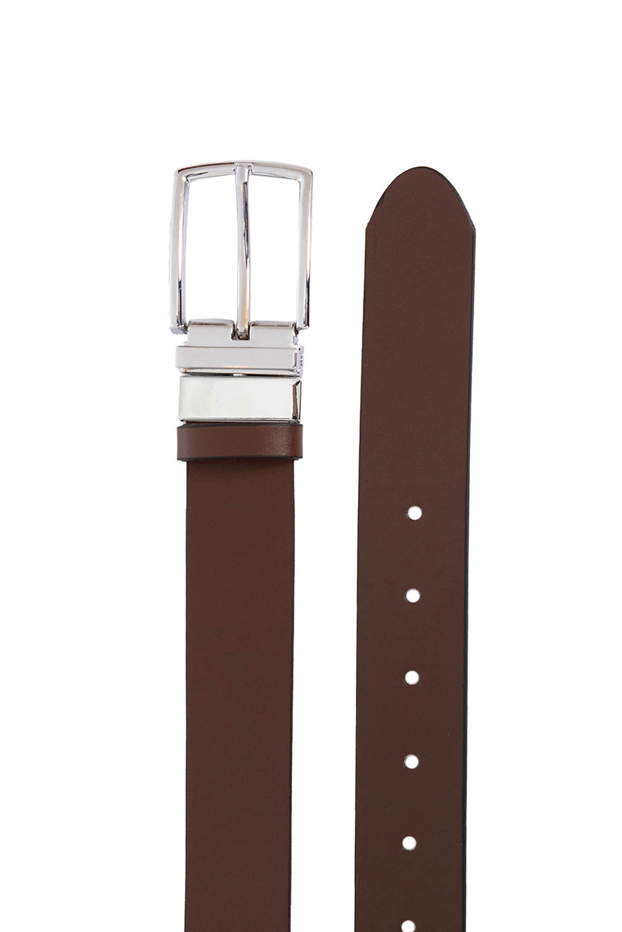 Reversible leather belt C016 black brown 2