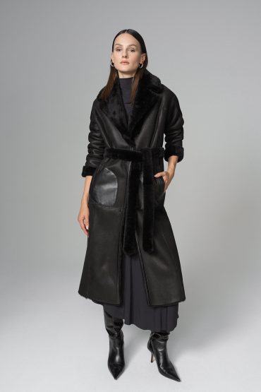 Reversible shearling coat 2007 black 4