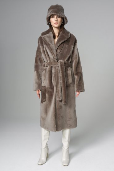 Reversible shearling coat 2007 taupe 2