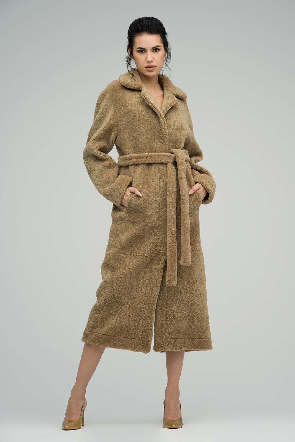 Reversible sheepskin coat 2050 beige 1