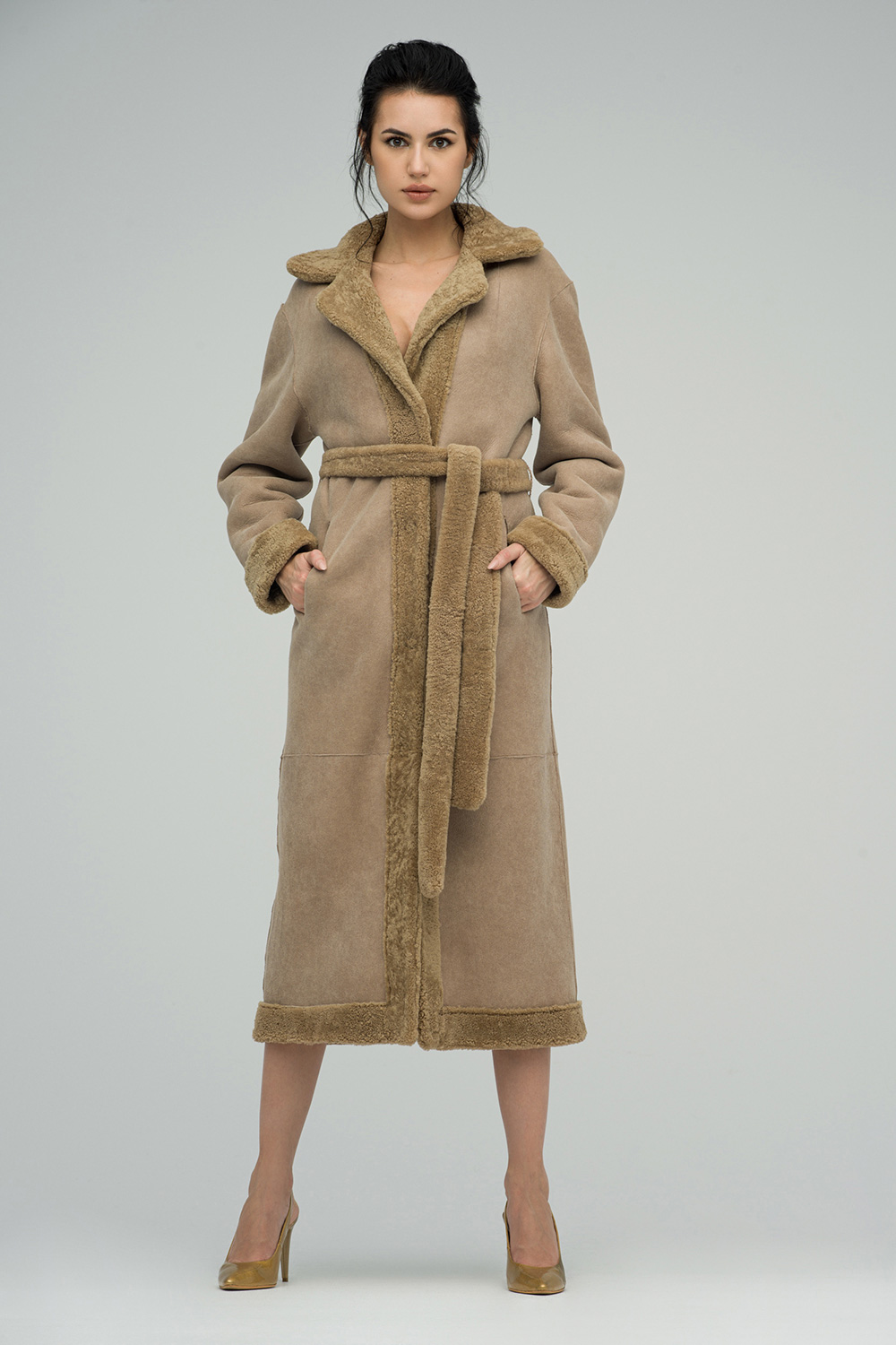 Reversible sheepskin coat 2050 beige 5