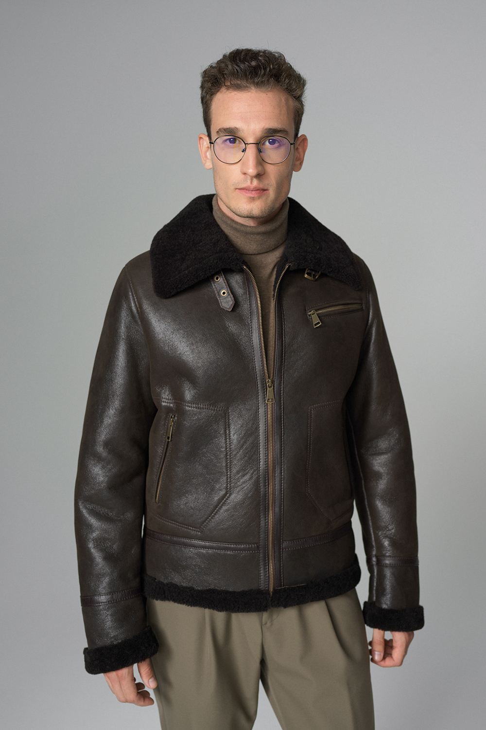 Shearling jacket 385 brown 1