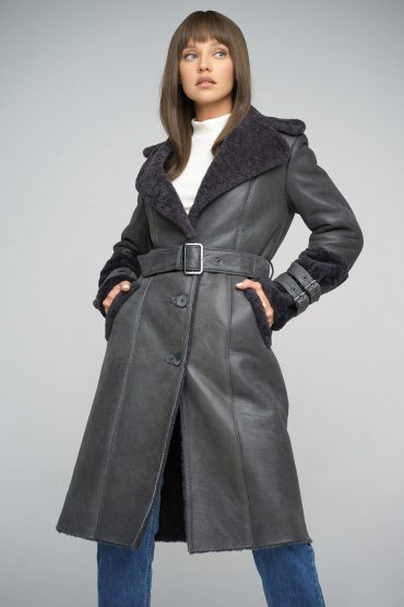 Shearling overcoat 2036 grey 3