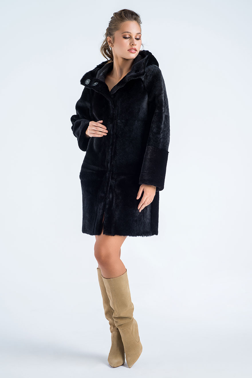 Sheepskin coat 2021 G black 3