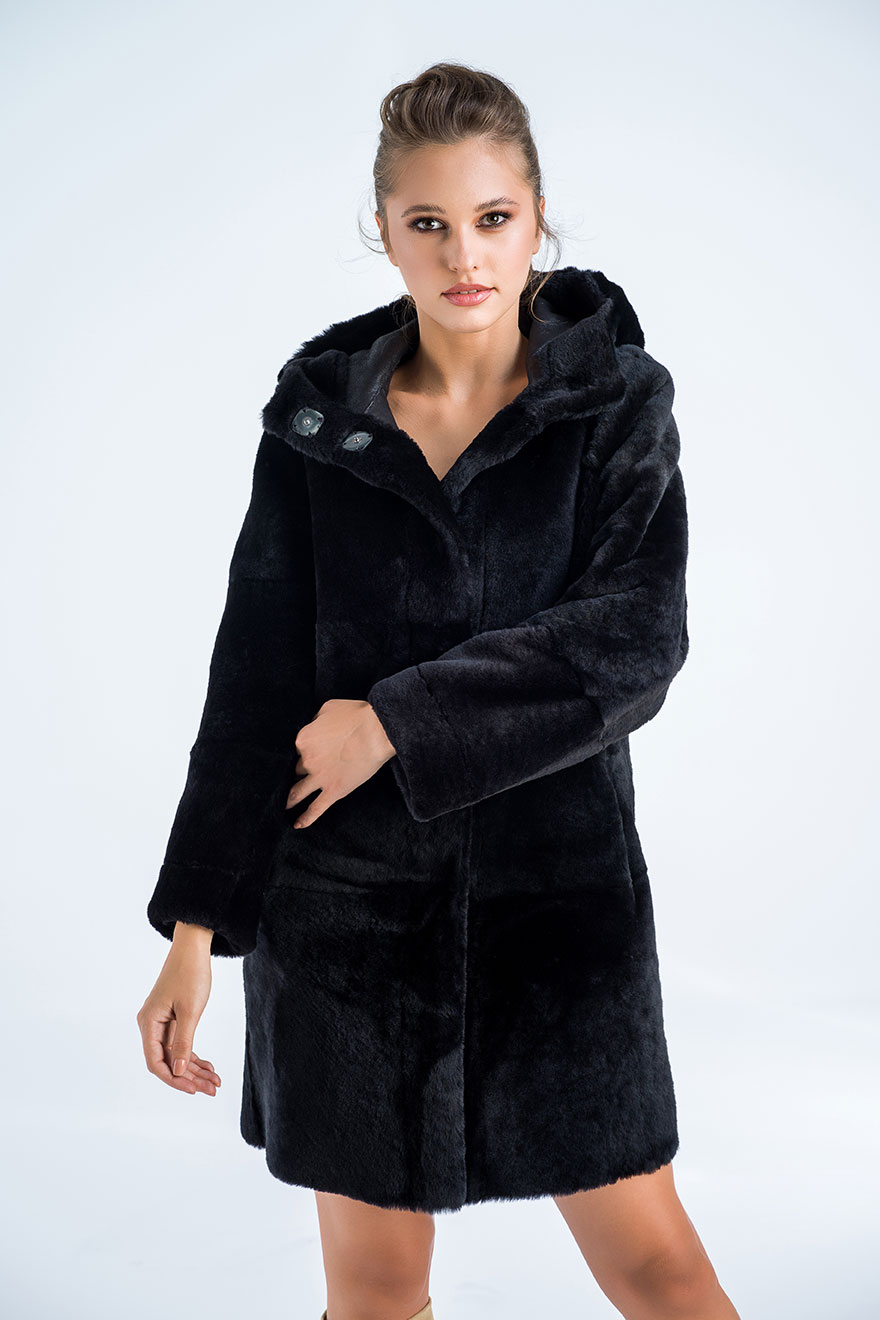 Sheepskin coat 2021 G black 4