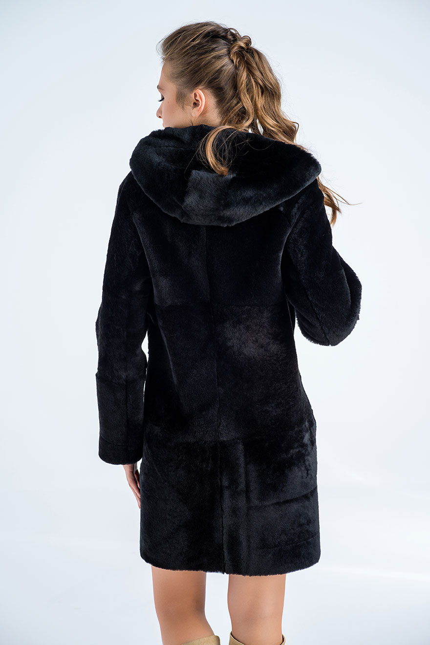 Sheepskin coat 2021 G black 5