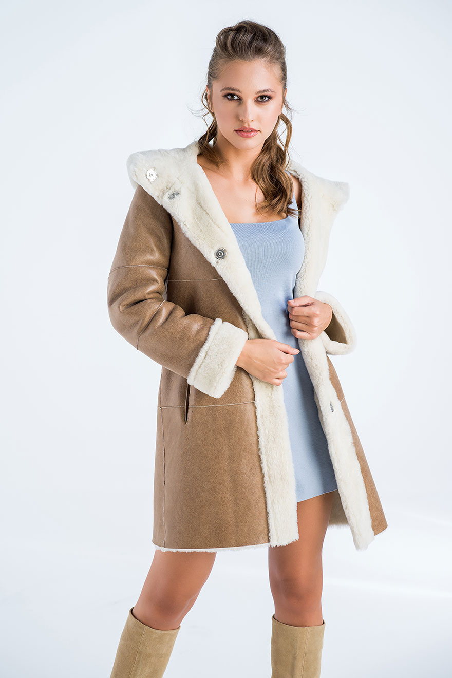 Sheepskin coat 2021 G cream 3