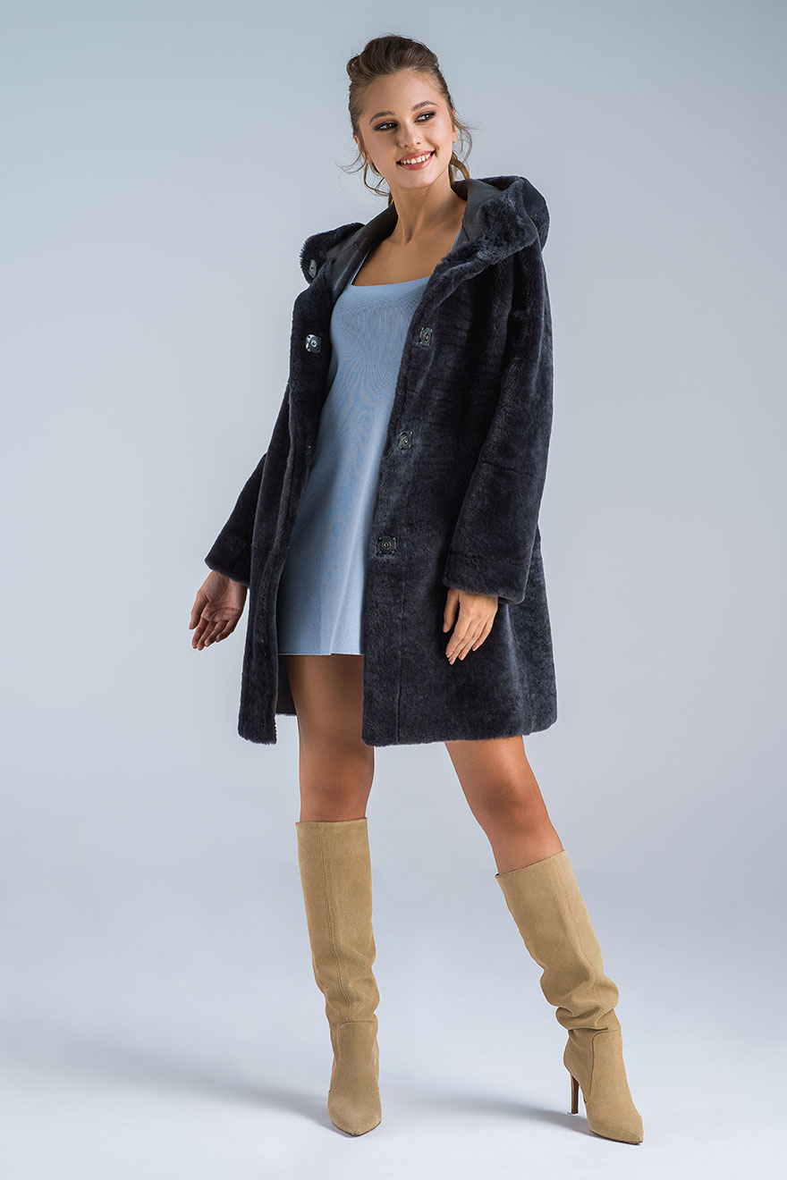 Sheepskin coat 2021 G grey 6