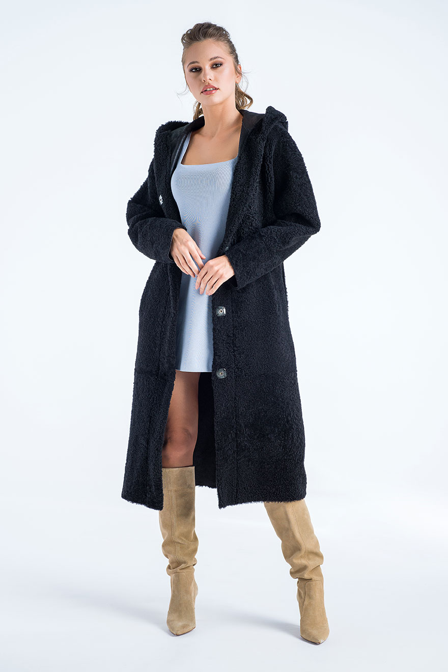 Sheepskin coat 2022 black 1