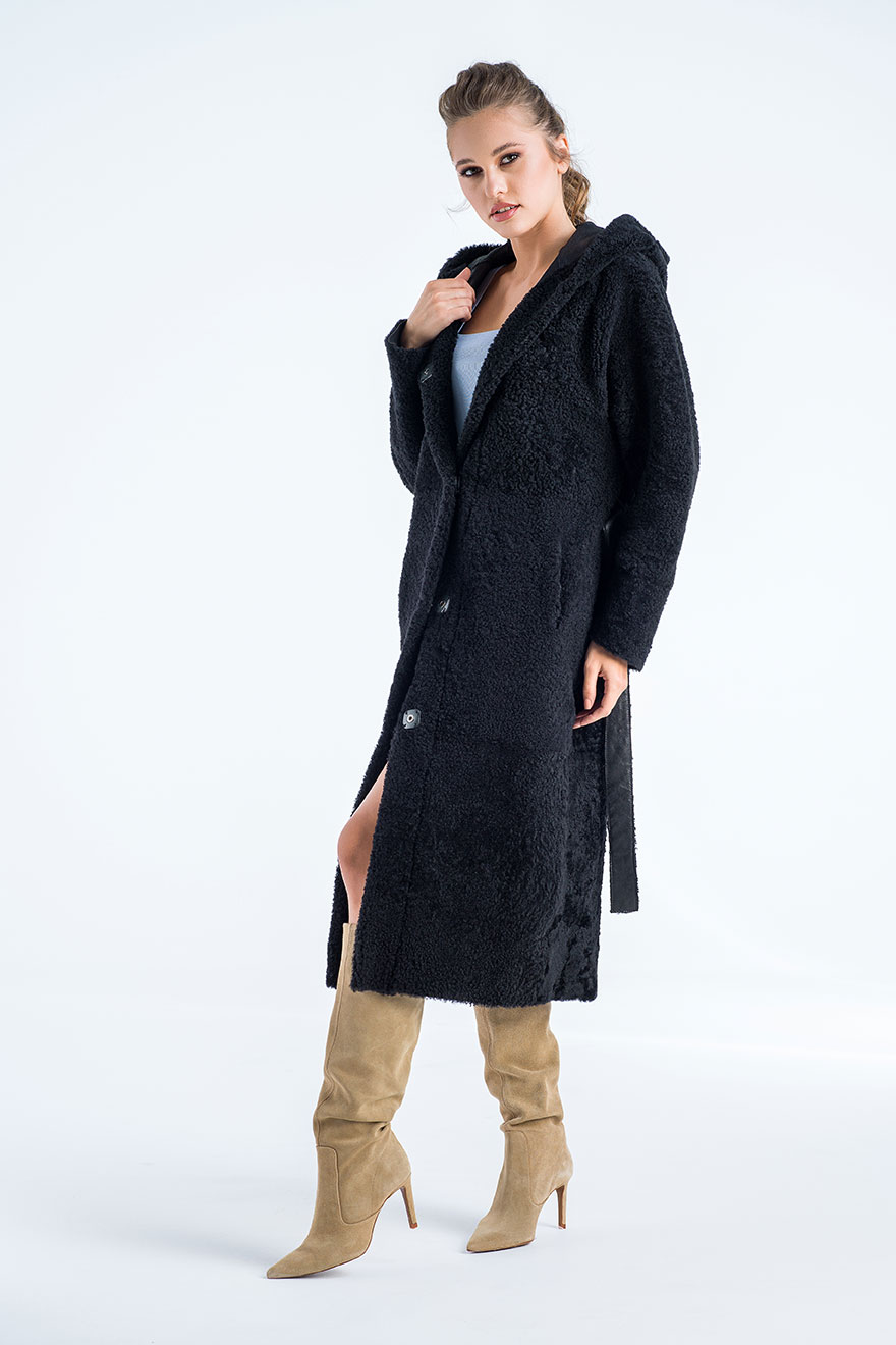 Sheepskin coat 2022 black 2