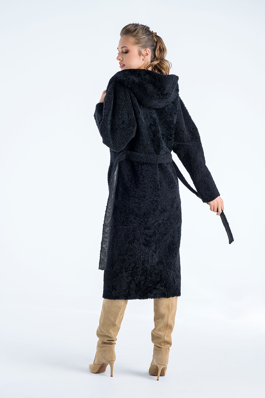 Sheepskin coat 2022 black 3