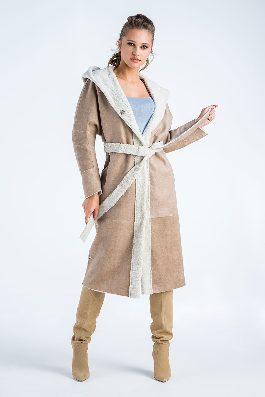 Sheepskin coat 2022 cream 5