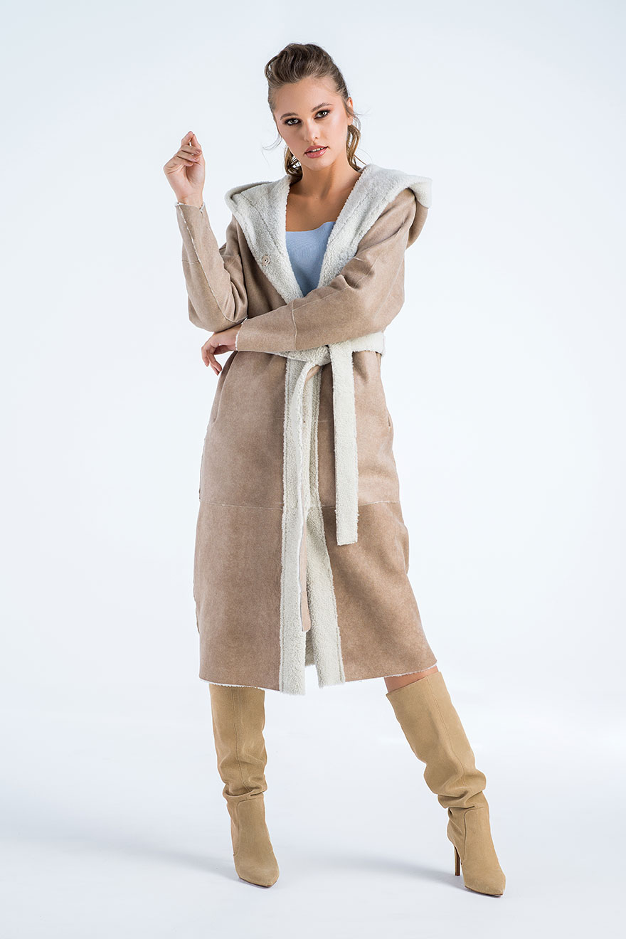 Sheepskin coat 2022 cream 6
