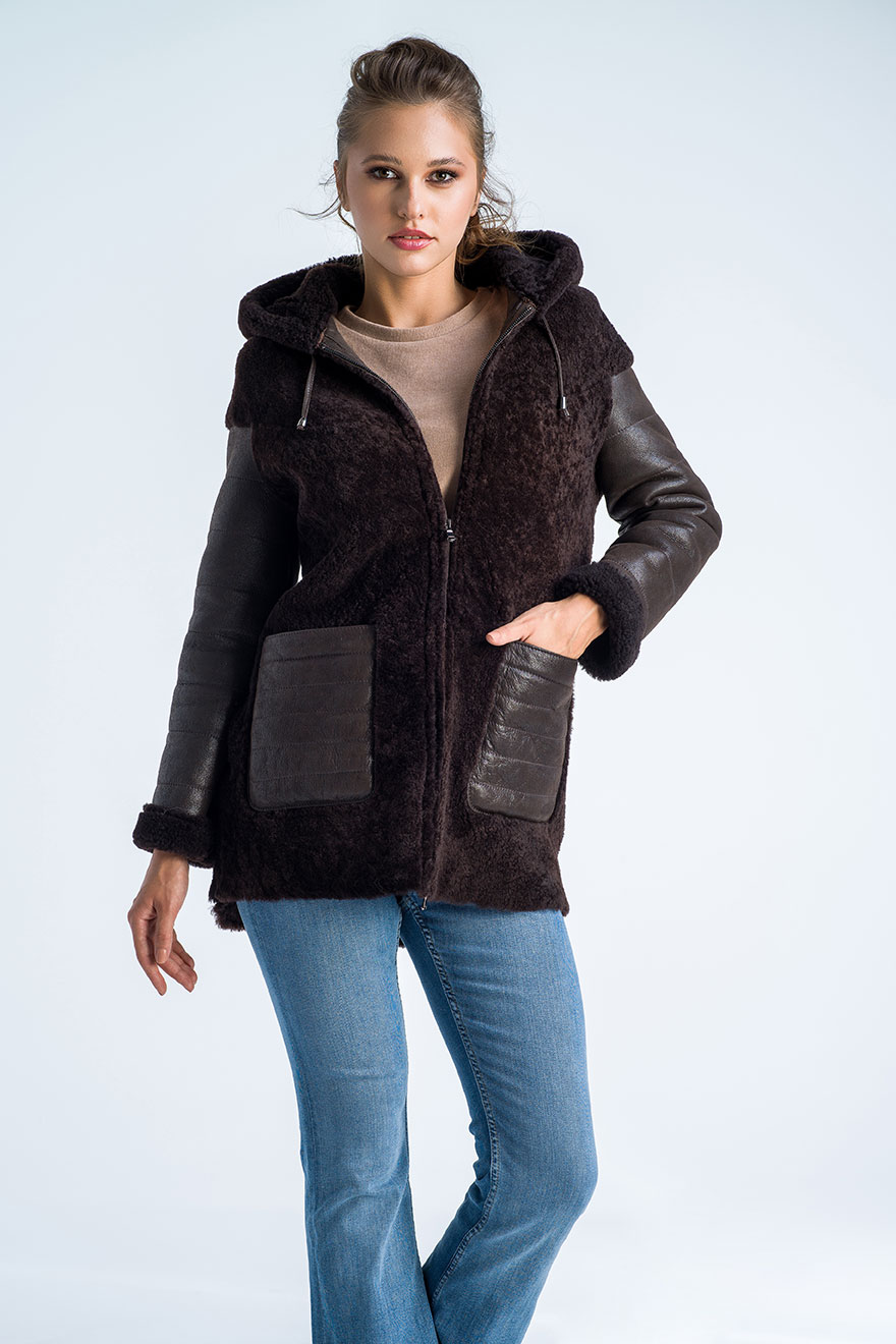 Sheepskin jacket 2019 brown 1