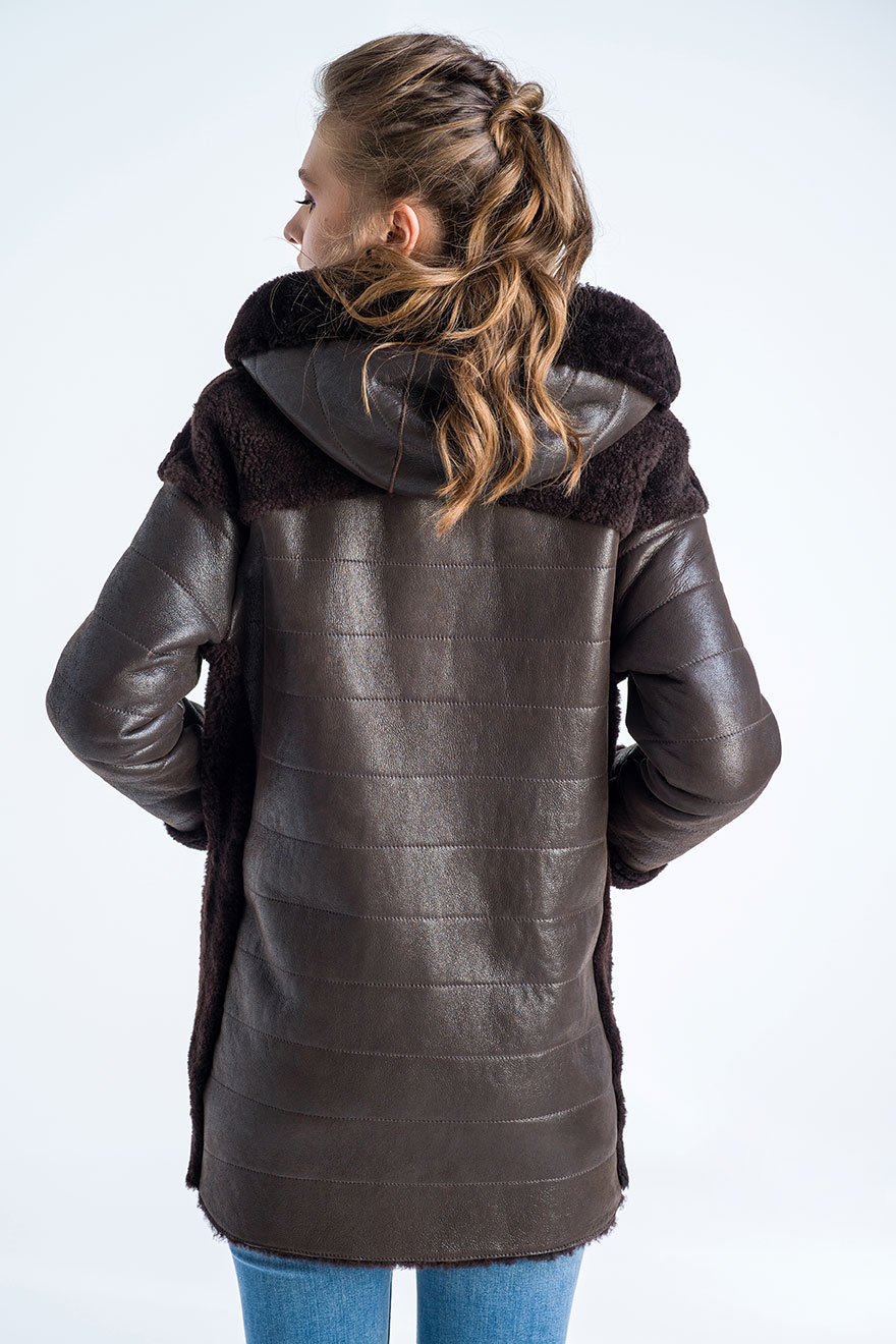Sheepskin jacket 2019 brown 3