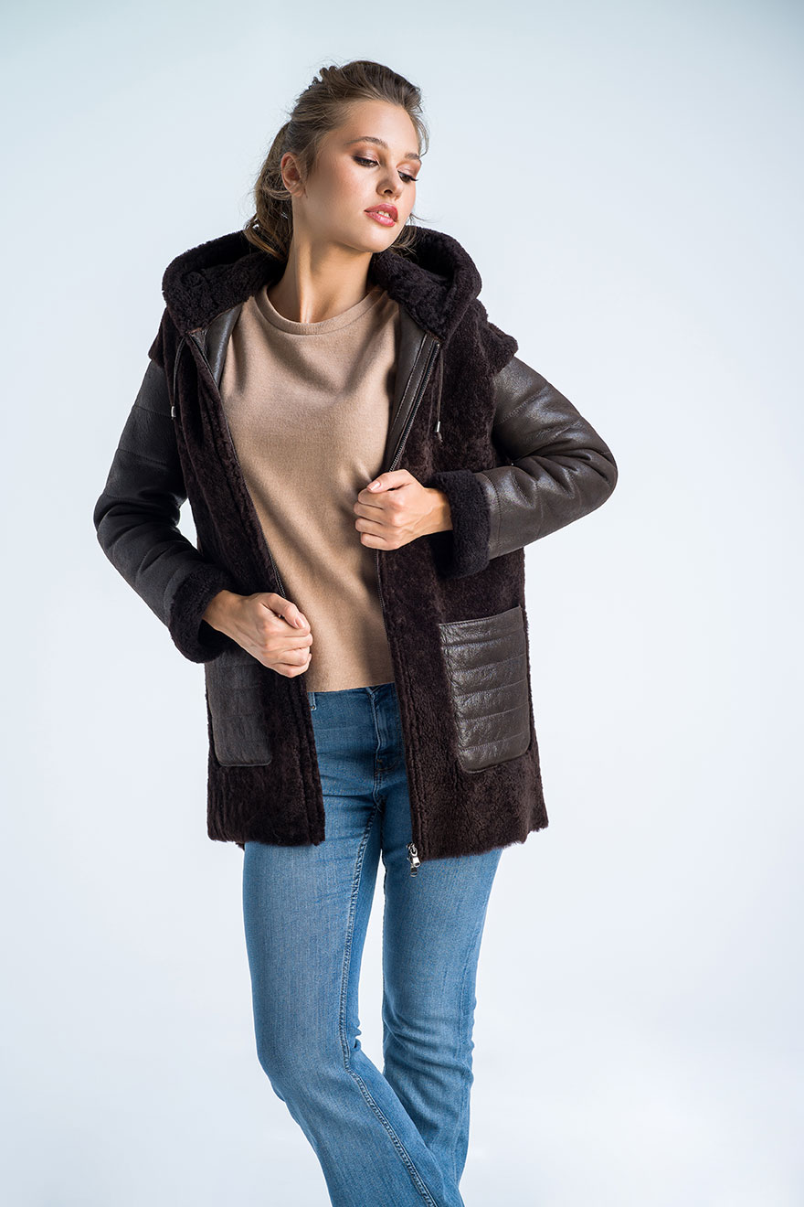 Sheepskin jacket 2019 brown 4