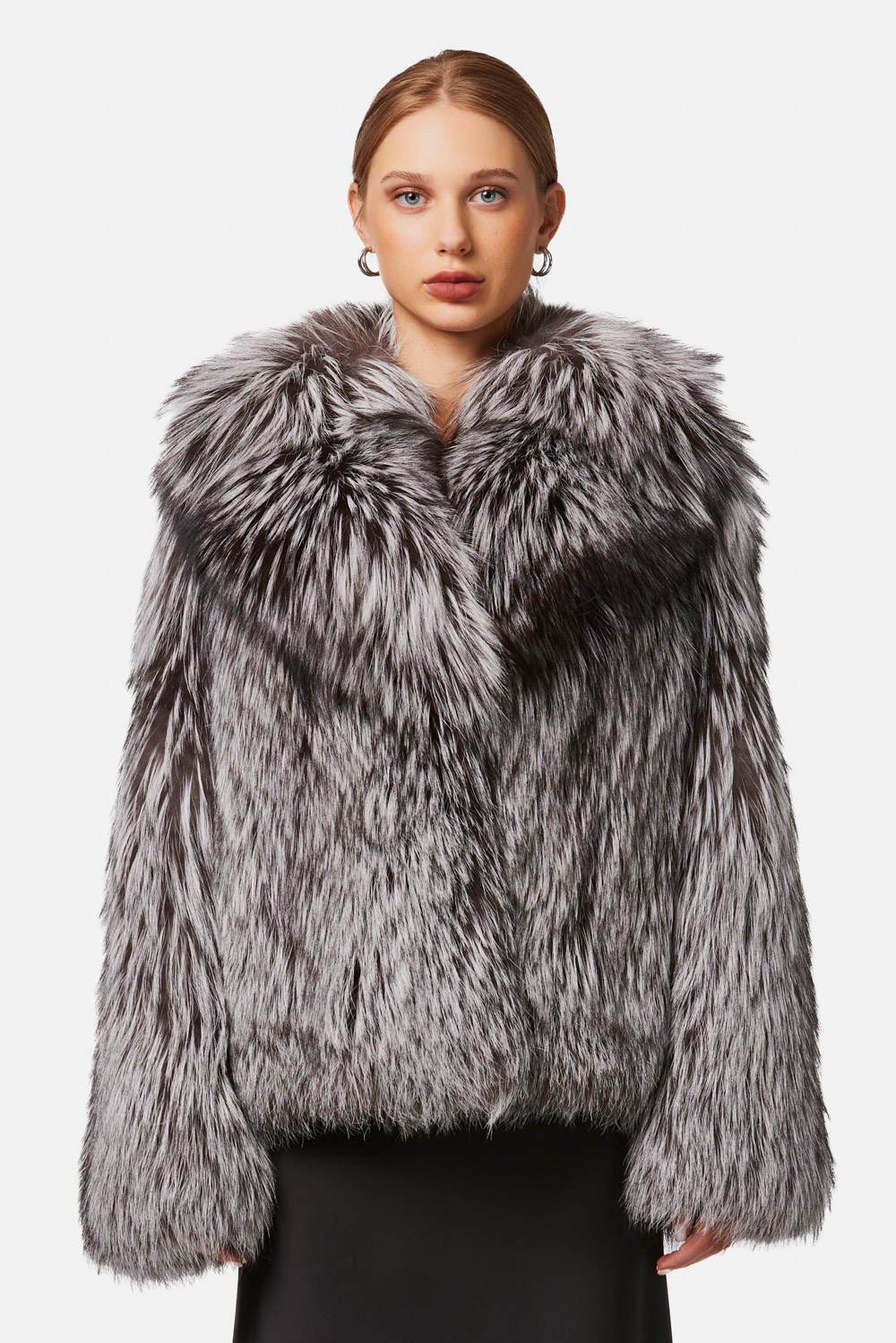Arctic Fox Fur Coat 2094 M silver 1