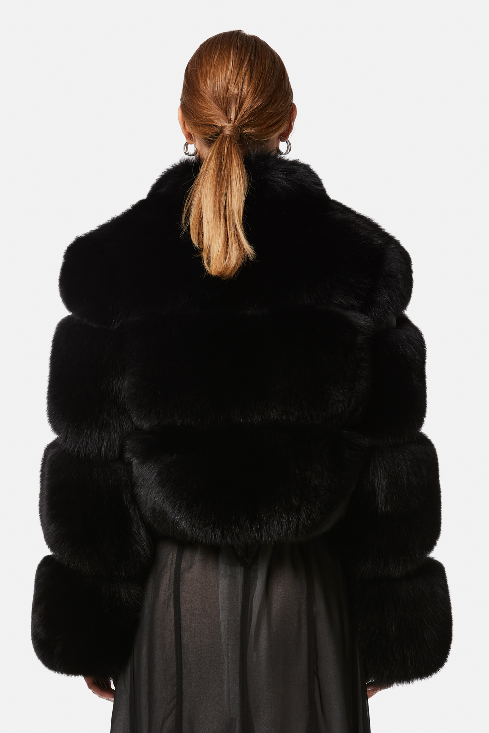 Arctic Fox Fur Jacket 2093 black 2