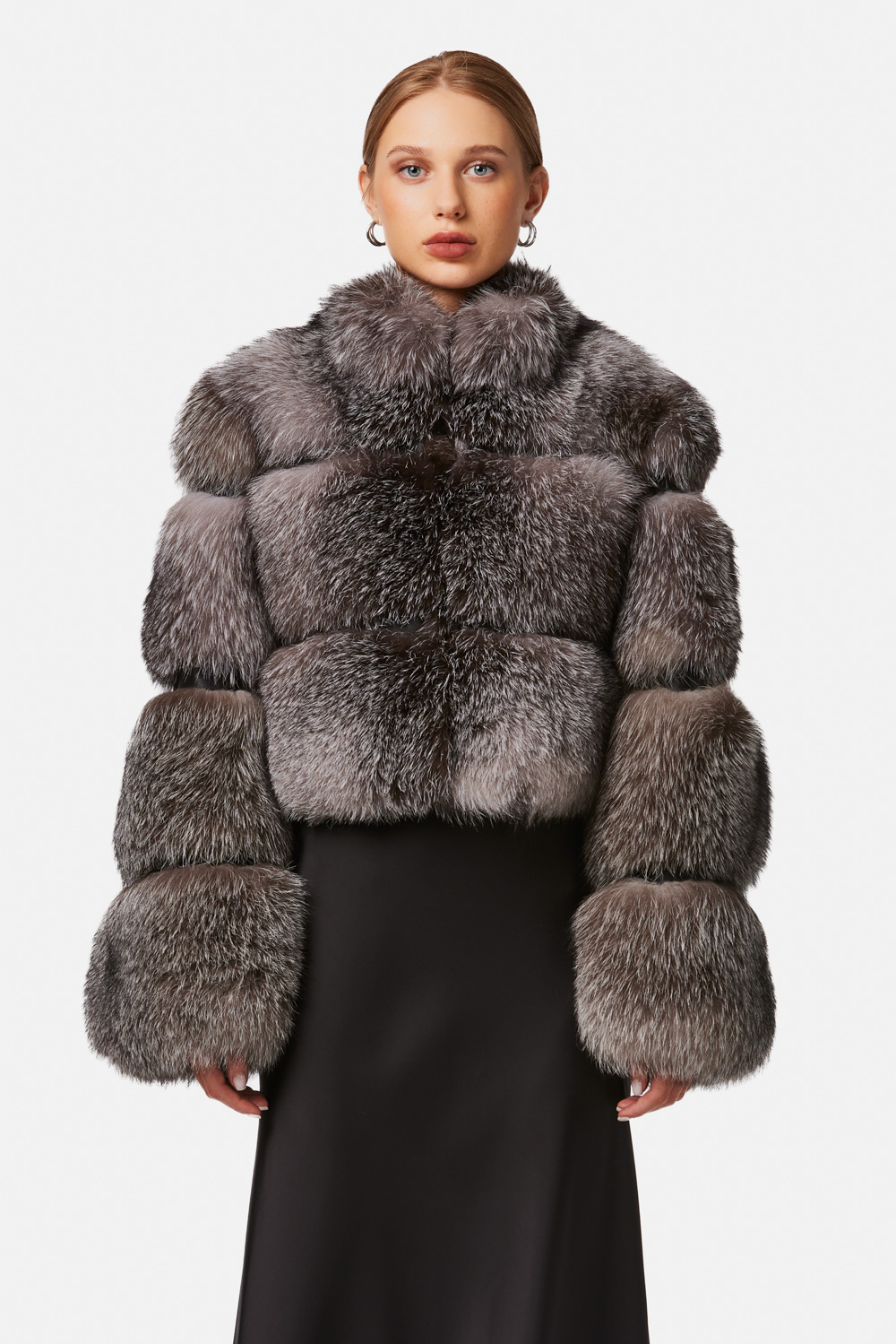 Arctic Fox Fur Jacket 2093 silver 1