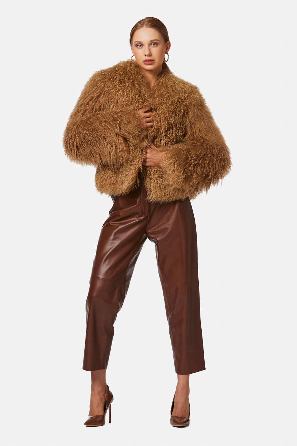 Mongolian Shearling Jacket 2083 beige 5