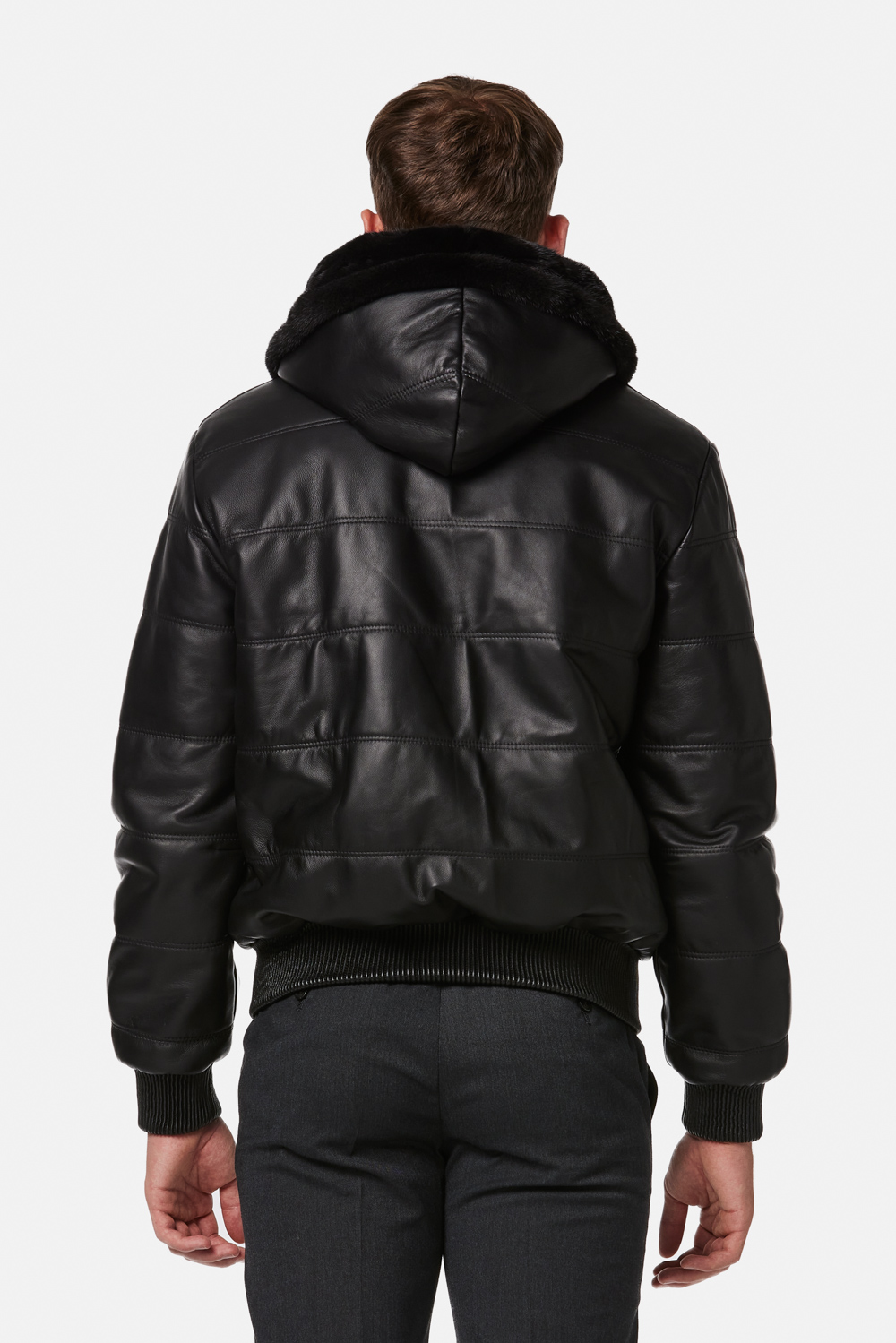 Reversible Sheepskin and Mink Fur Jacket 397 black 2