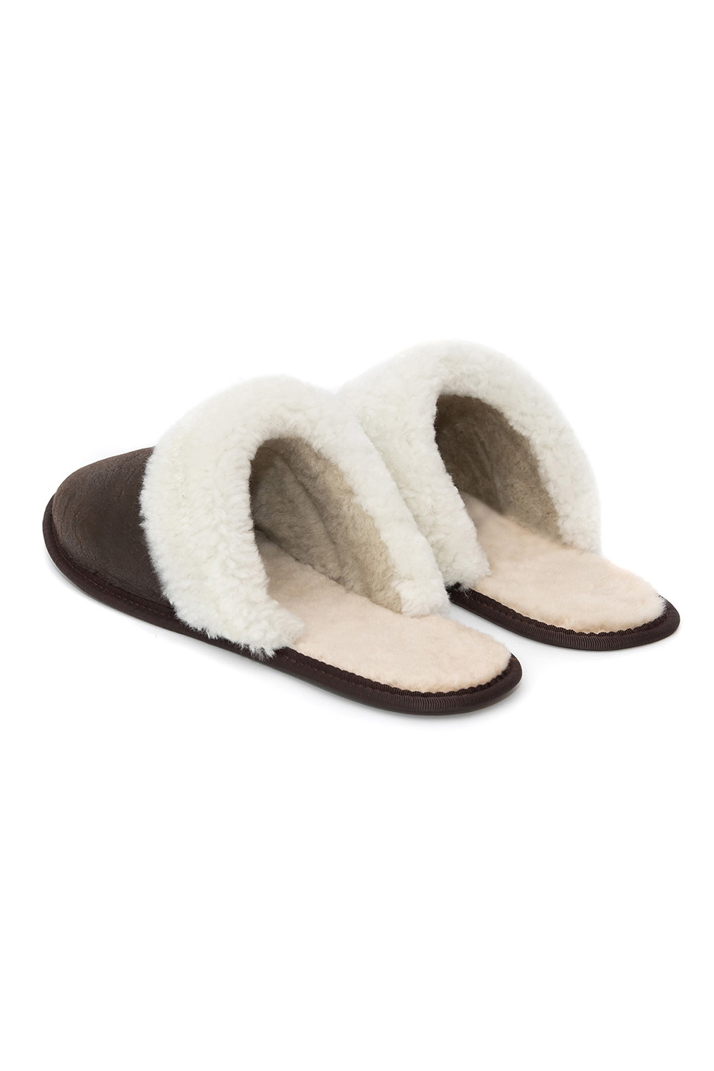 Sheepskin House Slippers for men 909 brown 3