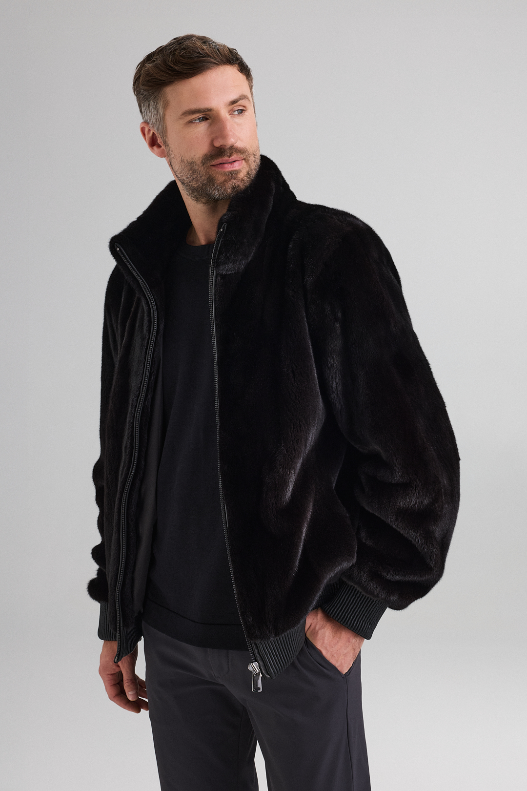 Mink Fur Jacket 3405 S black (5)