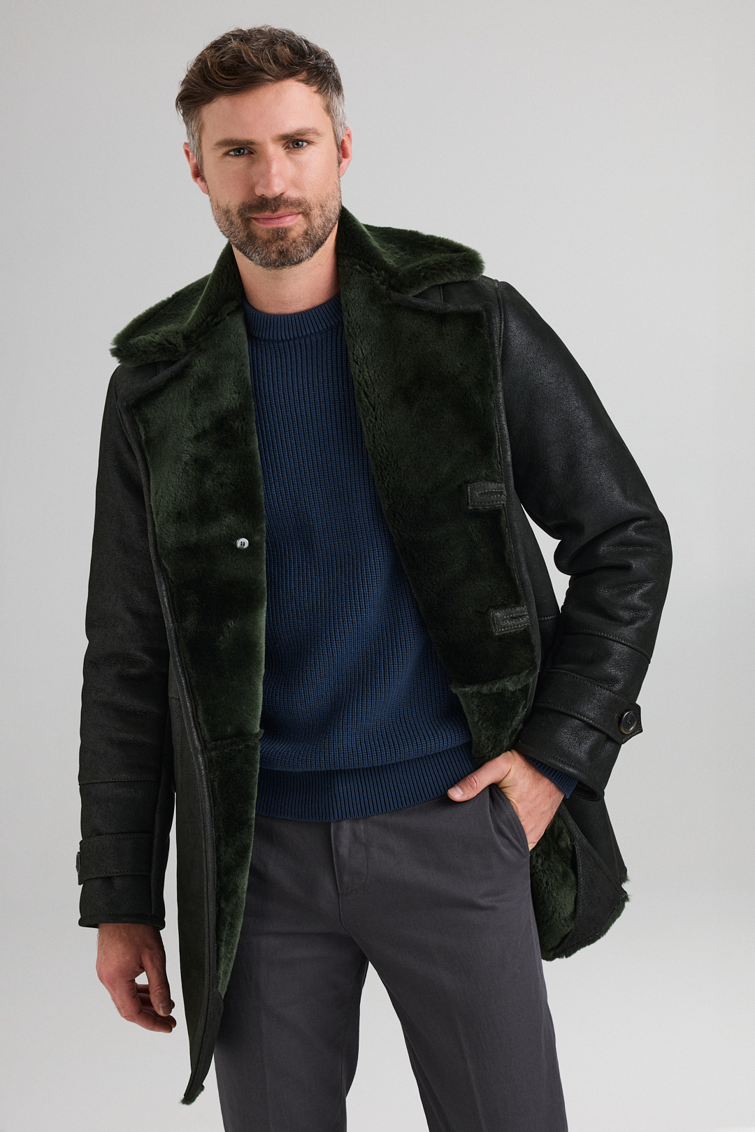 Shearling Coat 3410 olive (3)