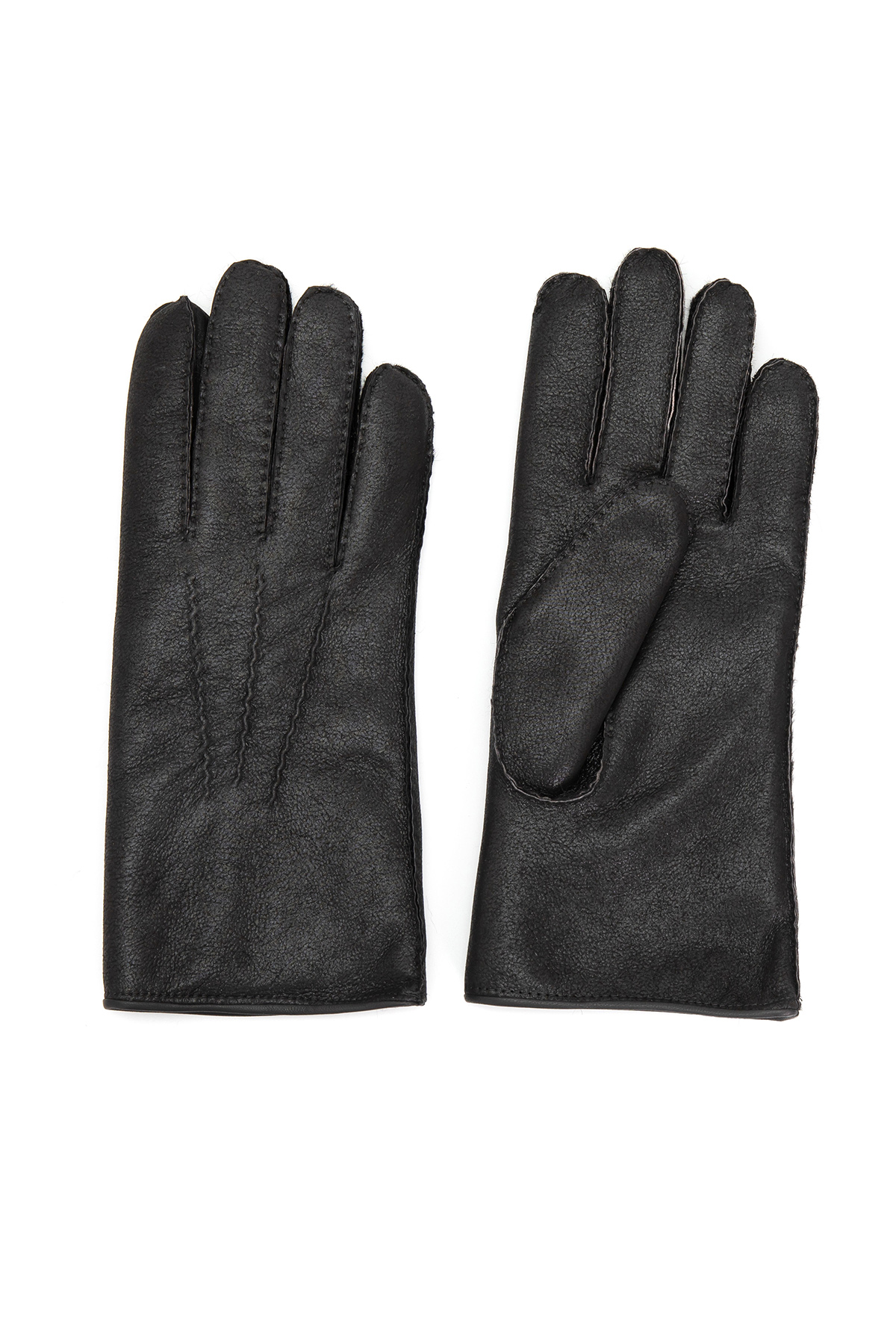 Shearling gloves for men black 803 (1)